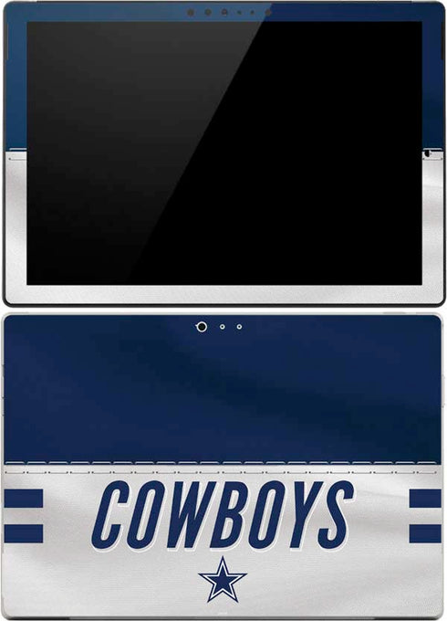 NFL Dallas Cowboys White Striped Surface Pro (2017) Skin