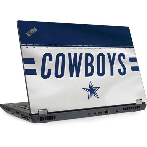 NFL Dallas Cowboys White Striped Lenovo ThinkPad Skin