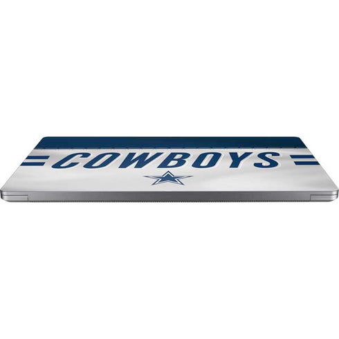 NFL Dallas Cowboys White Striped Universal Laptop 16in (13 x 9.4in) Skin