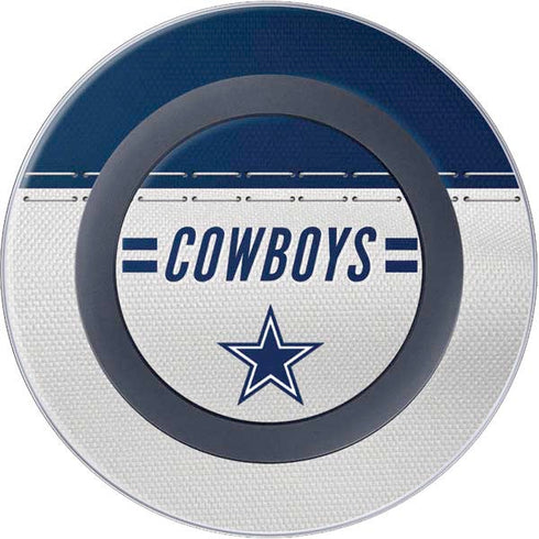 NFL Dallas Cowboys White Striped Wireless Charger Skin