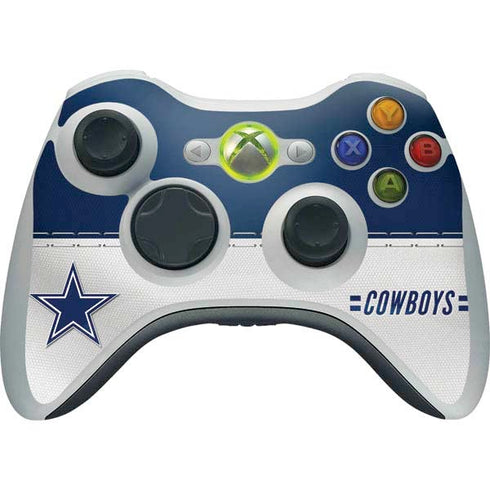 NFL Dallas Cowboys White Striped Xbox 360 Wireless Controller Skin