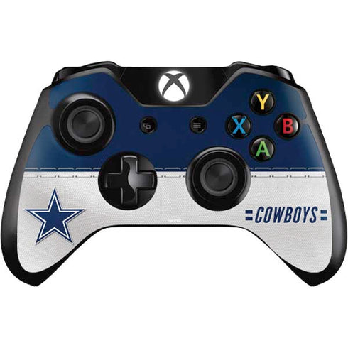 NFL Dallas Cowboys White Striped Xbox One Controller Skin