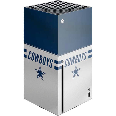NFL Dallas Cowboys White Striped Xbox Series X Console Skin
