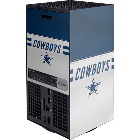 NFL Dallas Cowboys White Striped Xbox Series X Console Skin