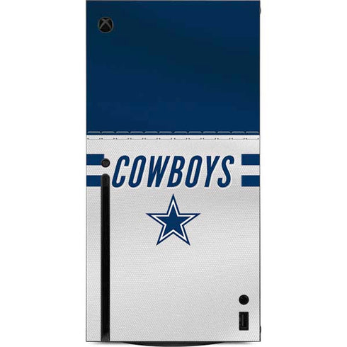 NFL Dallas Cowboys White Striped Xbox Series X Console Skin