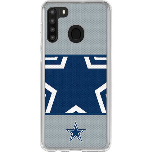NFL Dallas Cowboys Zone Block Galaxy A21 Clear Case