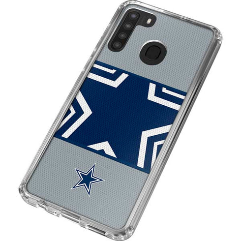 NFL Dallas Cowboys Zone Block Galaxy A21 Clear Case