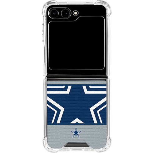 NFL Dallas Cowboys Zone Block Galaxy Z Flip5 5G Clear Case
