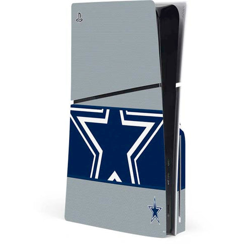 NFL Dallas Cowboys Zone Block PS5 Slim Disk Console Skin