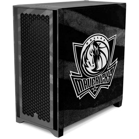 NBA Dallas Mavericks Black Animal Print Corsair 4000D Tempered Glass Mid-Tower ATX Case Skin