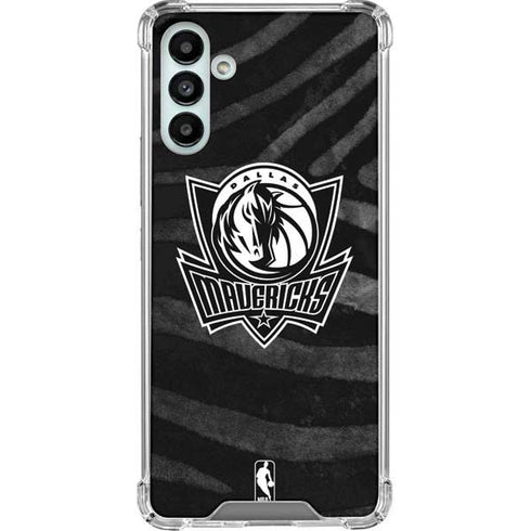 NBA Dallas Mavericks Black Animal Print Galaxy A13 5G Clear Case