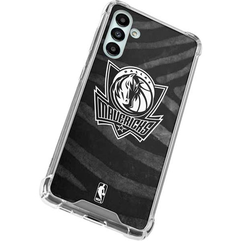 NBA Dallas Mavericks Black Animal Print Galaxy A13 5G Clear Case