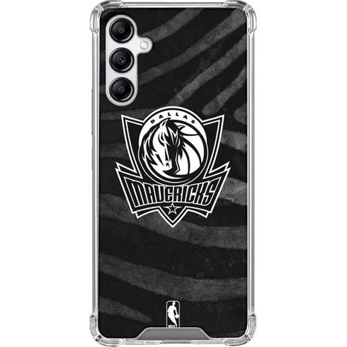 NBA Dallas Mavericks Black Animal Print Galaxy A14 5G Clear Case