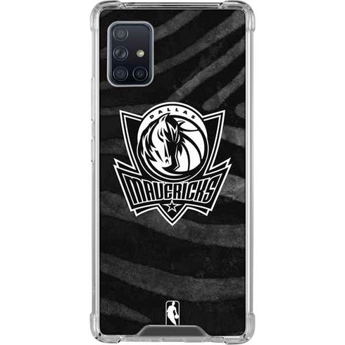 NBA Dallas Mavericks Black Animal Print Galaxy A51 5G Clear Case