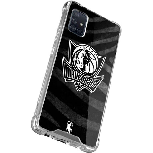 NBA Dallas Mavericks Black Animal Print Galaxy A51 5G Clear Case