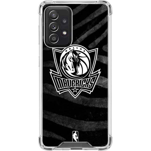 NBA Dallas Mavericks Black Animal Print Galaxy A52 5G Clear Case
