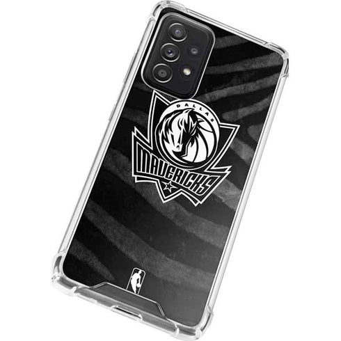 NBA Dallas Mavericks Black Animal Print Galaxy A52 5G Clear Case