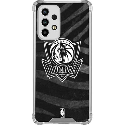 NBA Dallas Mavericks Black Animal Print Galaxy A53 5G Clear Case