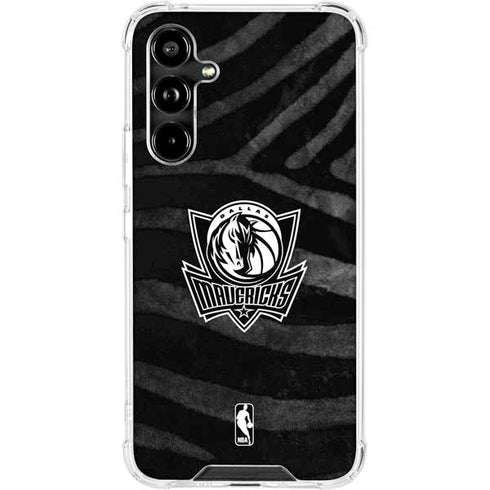 NBA Dallas Mavericks Black Animal Print Galaxy A54 5G Clear Case