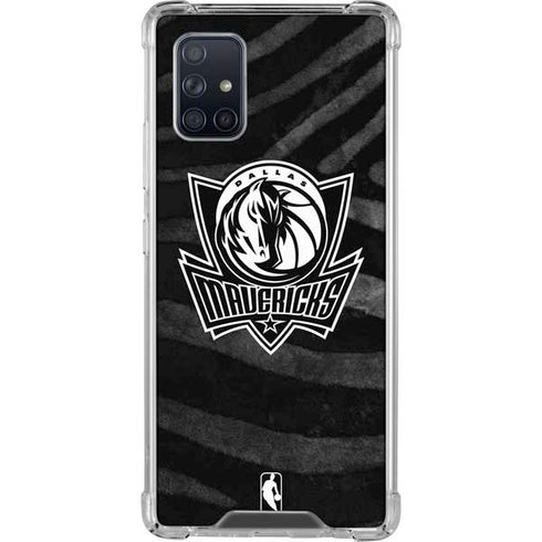 NBA Dallas Mavericks Black Animal Print Galaxy A71 5G Clear Case