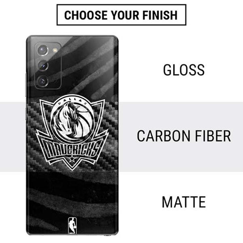NBA Dallas Mavericks Black Animal Print Galaxy Note20 5G Skin