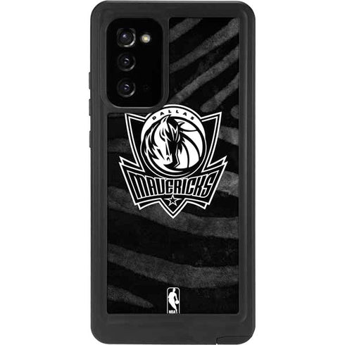 NBA Dallas Mavericks Black Animal Print Galaxy Note20 5G Waterproof Case