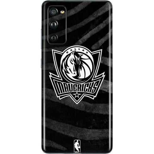 NBA Dallas Mavericks Black Animal Print Galaxy S20 Fan Edition Skin