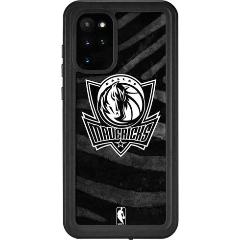 NBA Dallas Mavericks Black Animal Print Galaxy S20 Plus Waterproof Case