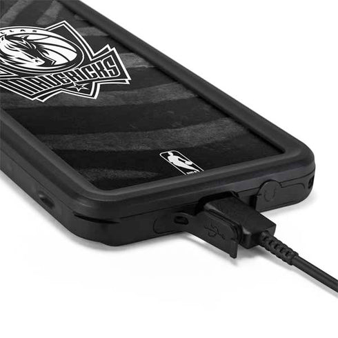NBA Dallas Mavericks Black Animal Print Galaxy S20 Plus Waterproof Case
