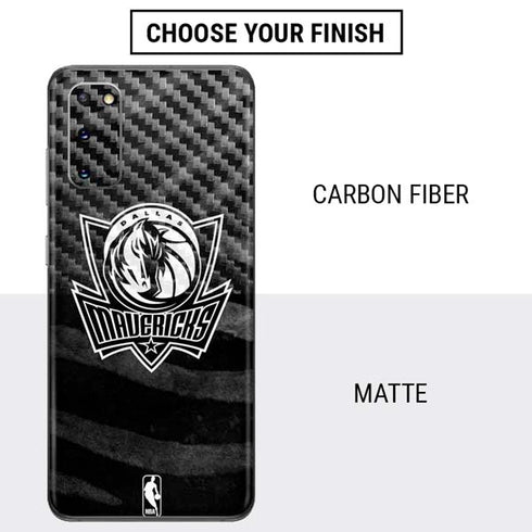NBA Dallas Mavericks Black Animal Print Galaxy S20 Skin