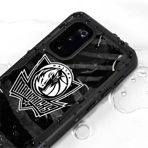 NBA Dallas Mavericks Black Animal Print Galaxy S20 Waterproof Case