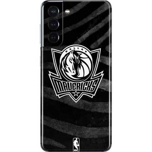NBA Dallas Mavericks Black Animal Print Galaxy S21 5G Skin