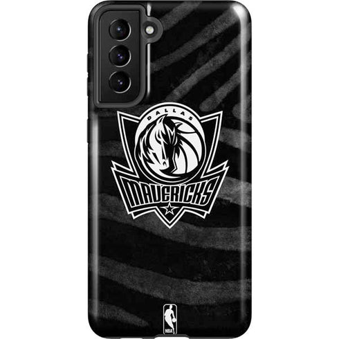 NBA Dallas Mavericks Black Animal Print Galaxy S21 Plus 5G Pro Case