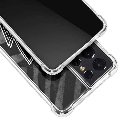 NBA Dallas Mavericks Black Animal Print Galaxy S21 Ultra 5G Clear Case