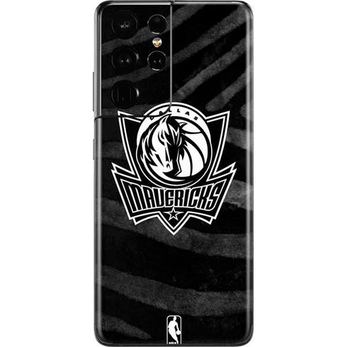 NBA Dallas Mavericks Black Animal Print Galaxy S21 Ultra 5G Skin