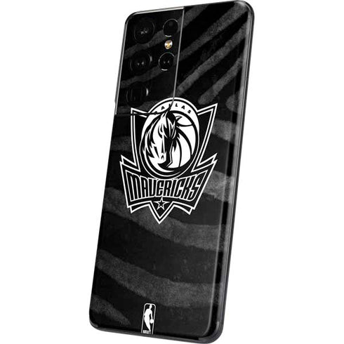 NBA Dallas Mavericks Black Animal Print Galaxy S21 Ultra 5G Skin