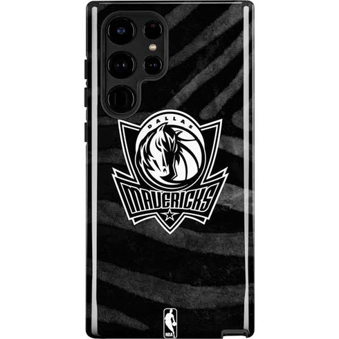 NBA Dallas Mavericks Black Animal Print Galaxy S22 Ultra Pro Case