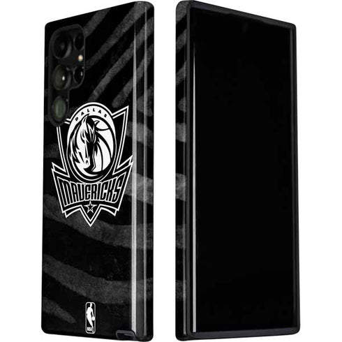 NBA Dallas Mavericks Black Animal Print Galaxy S22 Ultra Pro Case