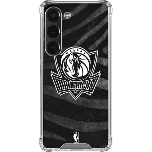 NBA Dallas Mavericks Black Animal Print Galaxy S23 Clear Case