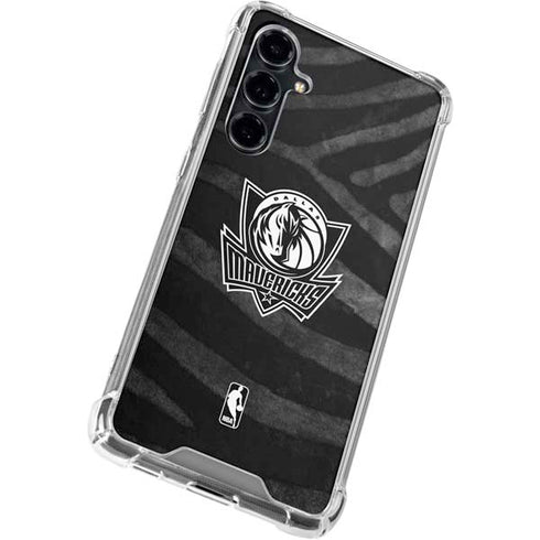 NBA Dallas Mavericks Black Animal Print Galaxy S23 FE Clear Case