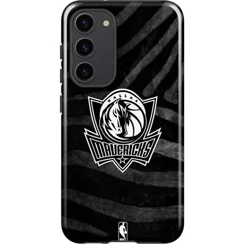 NBA Dallas Mavericks Black Animal Print Galaxy S23 Plus Pro Case