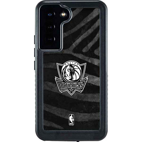 NBA Dallas Mavericks Black Animal Print Galaxy S23 Plus Waterproof Case