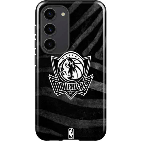 NBA Dallas Mavericks Black Animal Print Galaxy S23 Pro Case