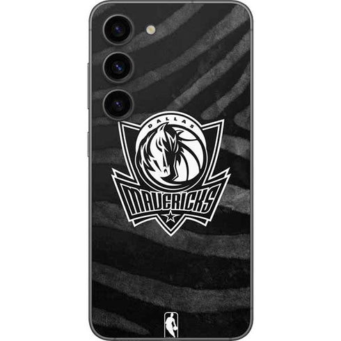 NBA Dallas Mavericks Black Animal Print Galaxy S23 Skin
