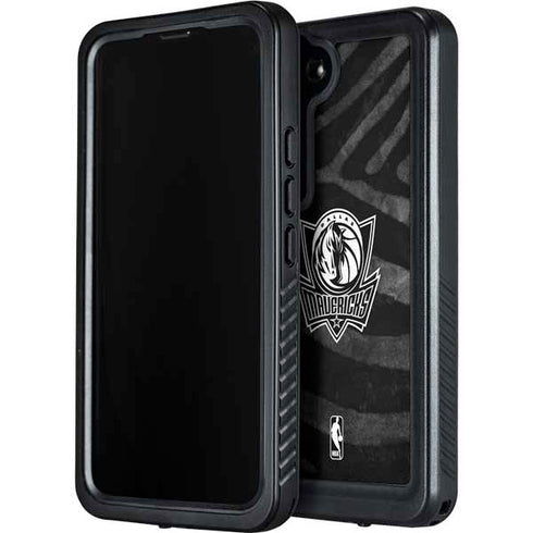 NBA Dallas Mavericks Black Animal Print Galaxy S23 Waterproof Case