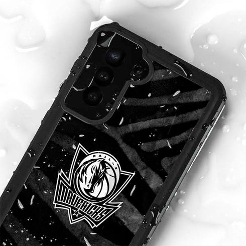 NBA Dallas Mavericks Black Animal Print Galaxy S23 Waterproof Case