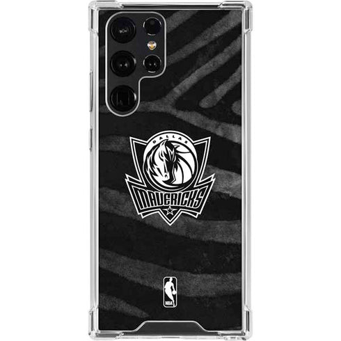 NBA Dallas Mavericks Black Animal Print Galaxy S24 Ultra Clear Case
