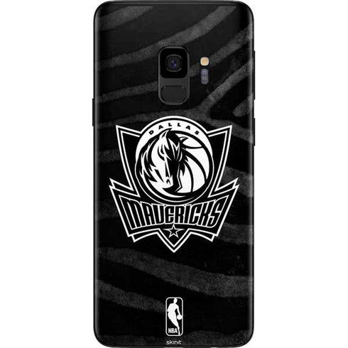NBA Dallas Mavericks Black Animal Print Galaxy S9 Skin