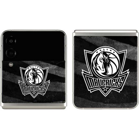 NBA Dallas Mavericks Black Animal Print Galaxy Z Flip3 5G Skin