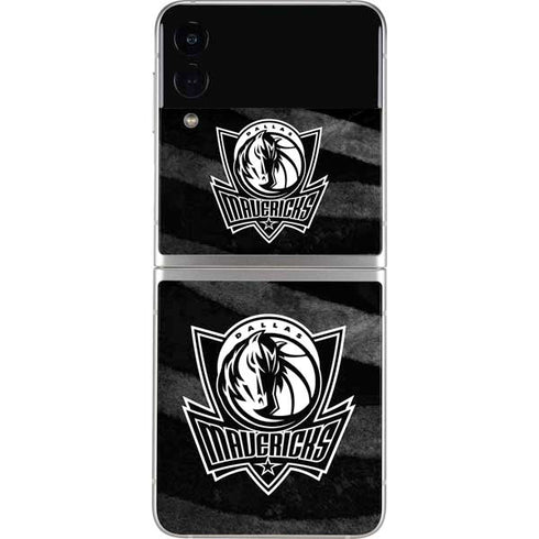 NBA Dallas Mavericks Black Animal Print Galaxy Z Flip3 5G Skin